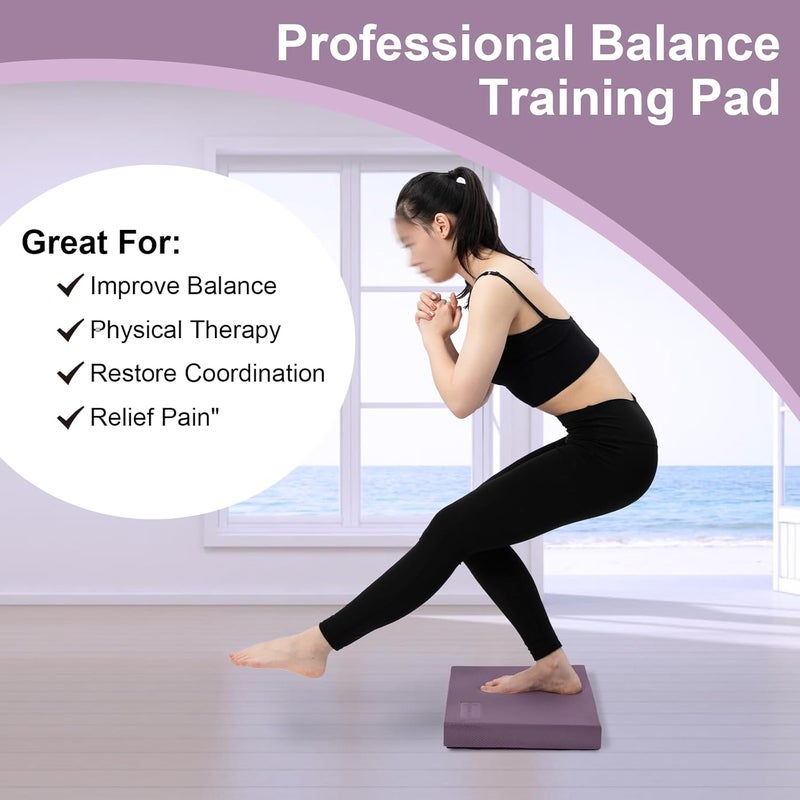 StrongTek Professional Foam Exercise Balance Pad - 15.8" x 13" x 2", High-Density TPE Foam Knee Pad, Non-Slip & Water-Resistant, for Balance Training, Physical Therapy, Yoga, and More - Image 4